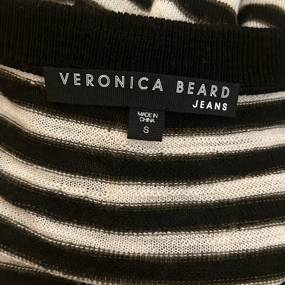 Veronica Beard Stripe V-Neck Sweater - Picture 5 of 5